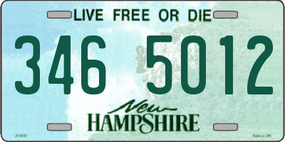NH license plate 3465012