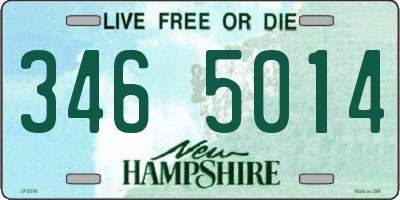 NH license plate 3465014