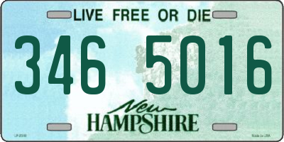 NH license plate 3465016
