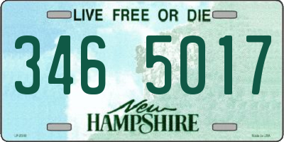 NH license plate 3465017