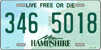 NH license plate 3465018