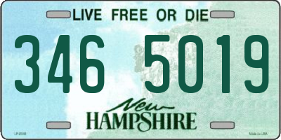 NH license plate 3465019