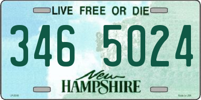 NH license plate 3465024