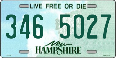 NH license plate 3465027