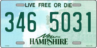 NH license plate 3465031