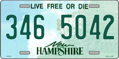 NH license plate 3465042