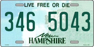 NH license plate 3465043