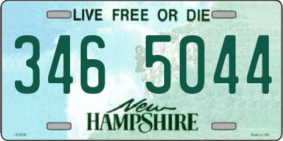 NH license plate 3465044