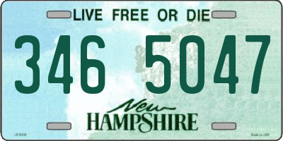 NH license plate 3465047