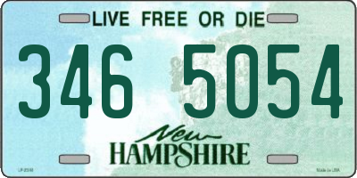 NH license plate 3465054