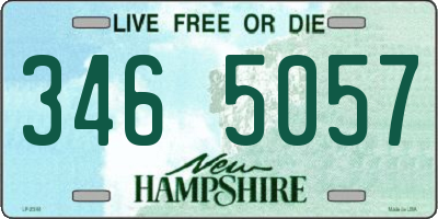 NH license plate 3465057