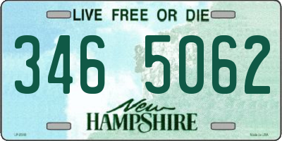 NH license plate 3465062