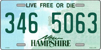 NH license plate 3465063