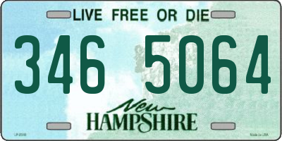 NH license plate 3465064