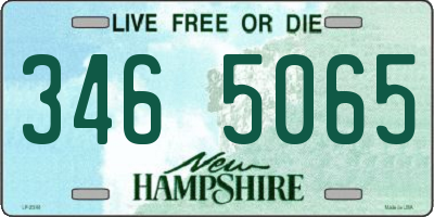 NH license plate 3465065