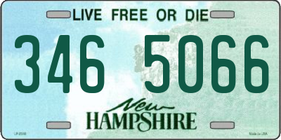 NH license plate 3465066
