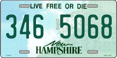 NH license plate 3465068