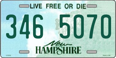 NH license plate 3465070