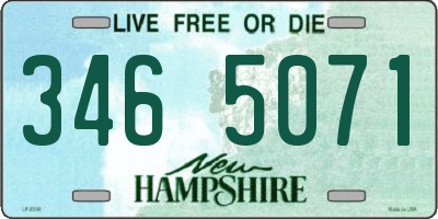 NH license plate 3465071