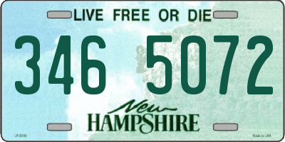 NH license plate 3465072