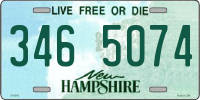 NH license plate 3465074