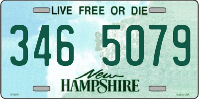 NH license plate 3465079