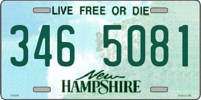 NH license plate 3465081