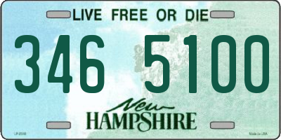 NH license plate 3465100