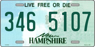 NH license plate 3465107