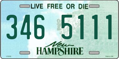 NH license plate 3465111