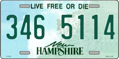 NH license plate 3465114