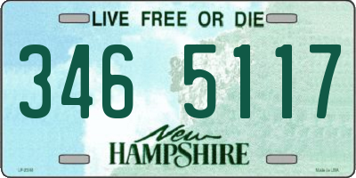 NH license plate 3465117