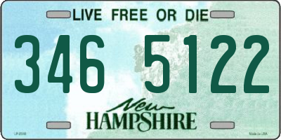 NH license plate 3465122