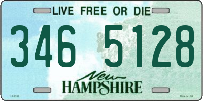 NH license plate 3465128