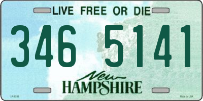 NH license plate 3465141