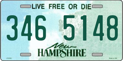 NH license plate 3465148