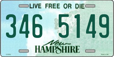 NH license plate 3465149