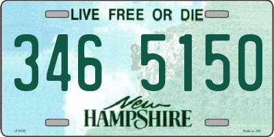 NH license plate 3465150