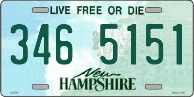 NH license plate 3465151