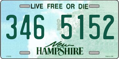 NH license plate 3465152