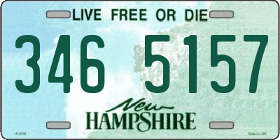 NH license plate 3465157