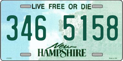 NH license plate 3465158