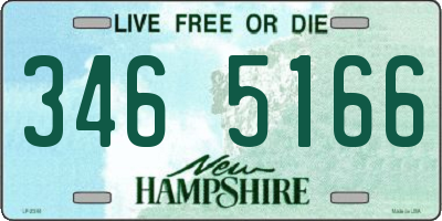 NH license plate 3465166