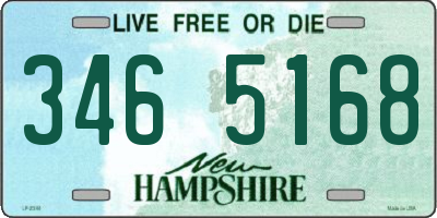 NH license plate 3465168