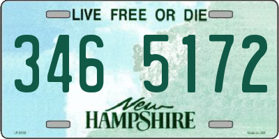 NH license plate 3465172