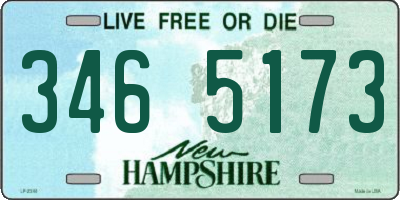 NH license plate 3465173