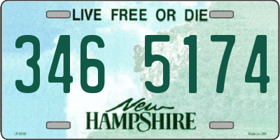 NH license plate 3465174