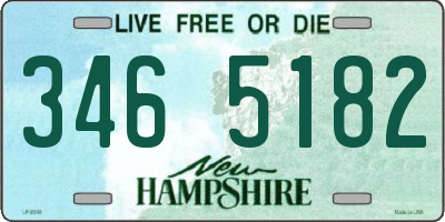 NH license plate 3465182