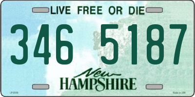 NH license plate 3465187