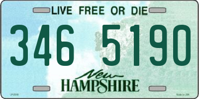 NH license plate 3465190